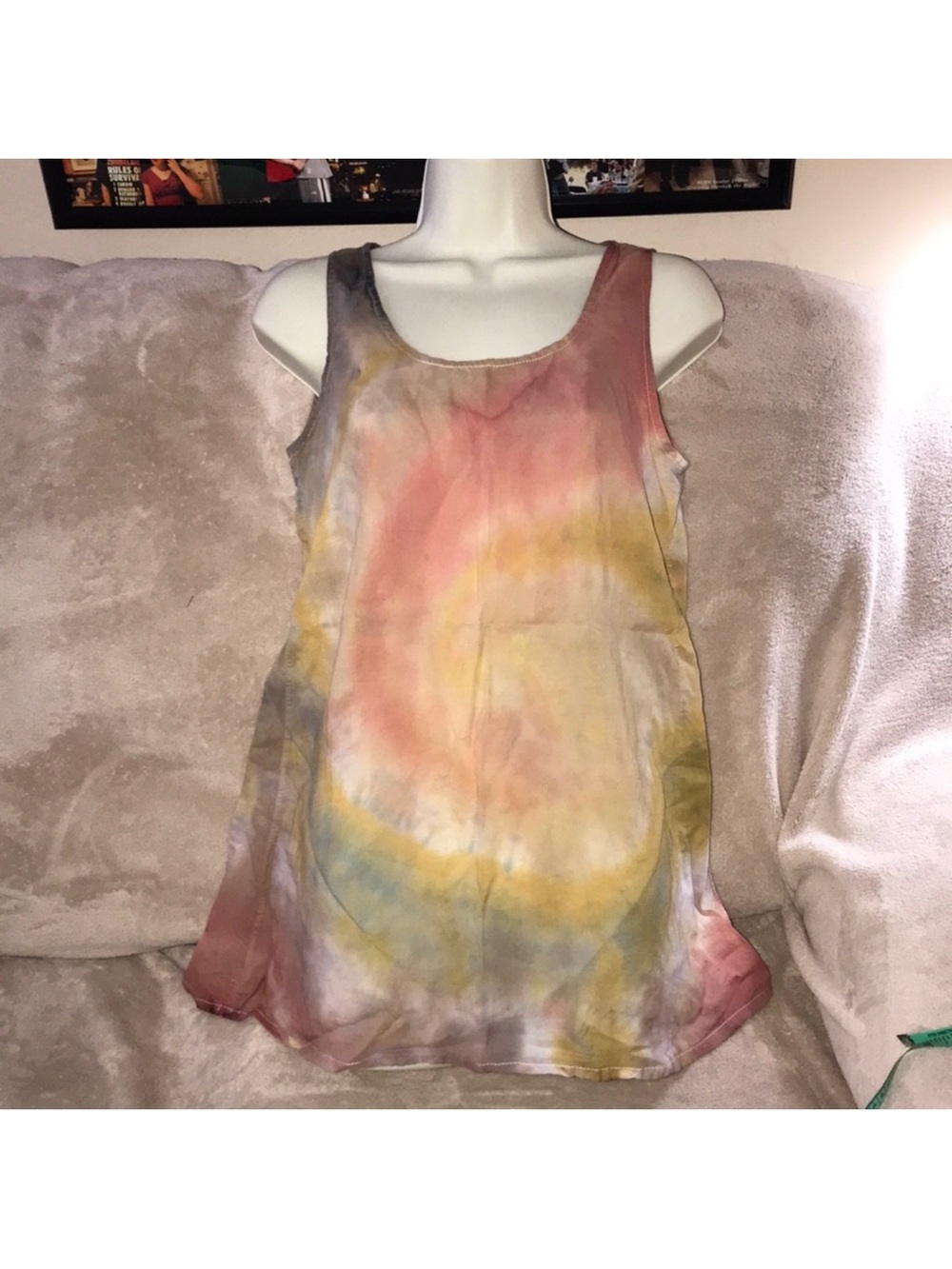 Smile medium Tie-Dye Scoop Neck Tank Top - Multicolor